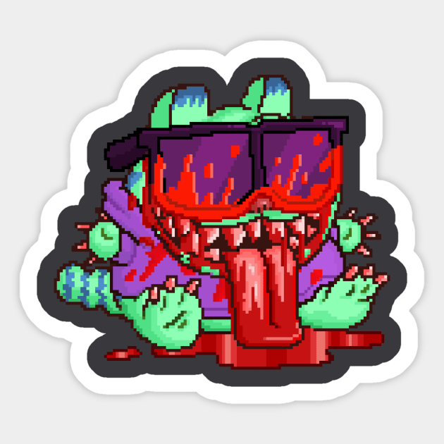 Bloodthirsty cat Sticker by Gorecats